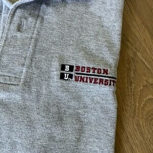 Boston University Champion Light Gray Polo Shirt  - Size L - Perfect condition